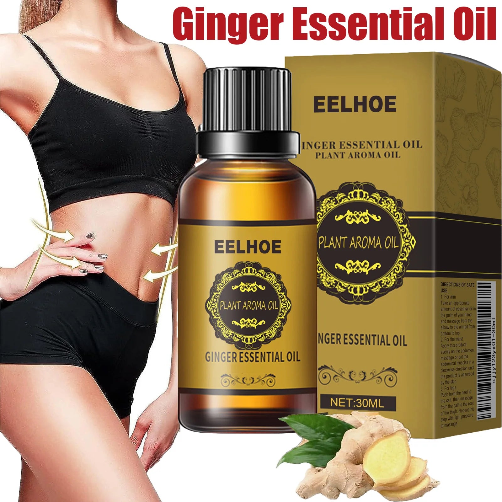 Ginger Essential Oil – Slimming Massage & Anti-Cellulite Oil Peaceful Pleasures Health and Wellness