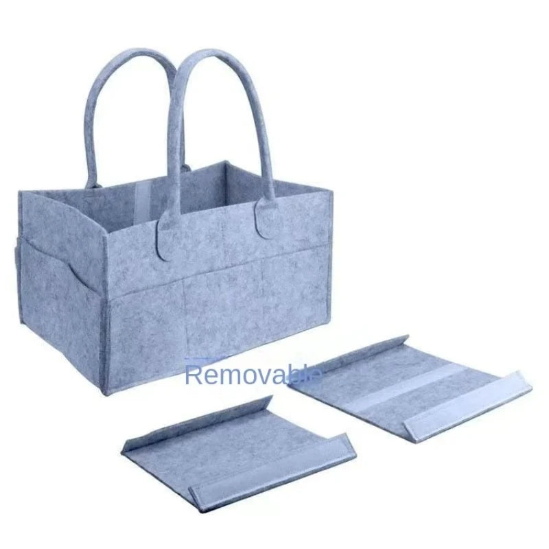 Durable children's felt diaper storage bag, baby miscellaneous toy diaper, large capacity felt diaper bag, wardrobe storage bag Peaceful Pleasures Health and Wellness