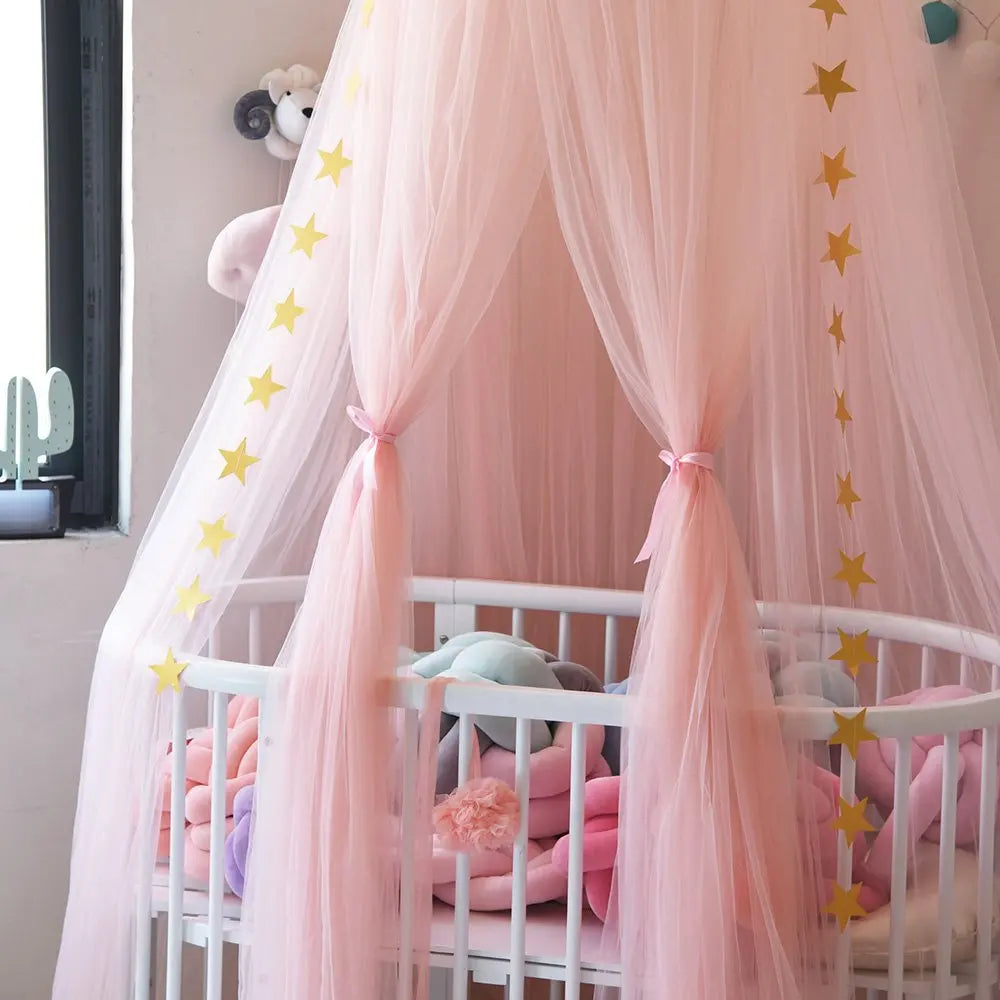 Battilo Round Dome Bed Canopy Mosquito Net for Kids & Baby