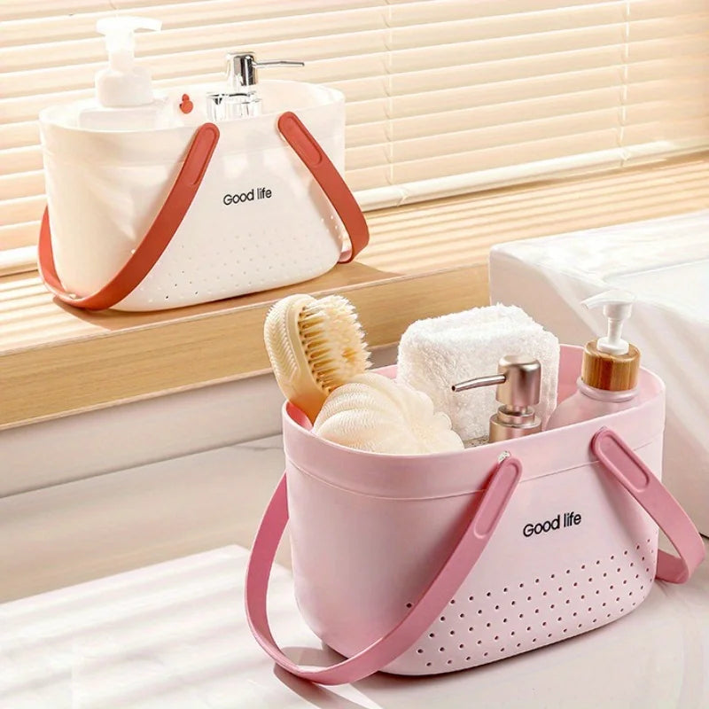 Portable Shower Caddy Basket with Handles | Plastic Storage Tote