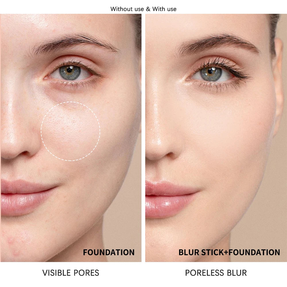 Blur Stick Invisible Pore Primer Waterproof Face Primer Makeup Base Oil-control Matte Smooth Fine Lines Isolation Barrier Primer Peaceful Pleasures Health and Wellness