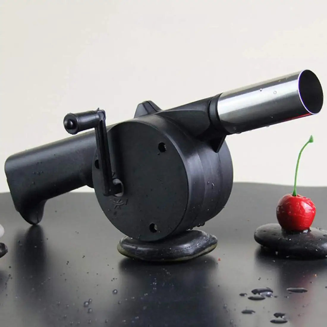 Mini Hand-Crank BBQ Air Blower – Portable Campfire Bellows
