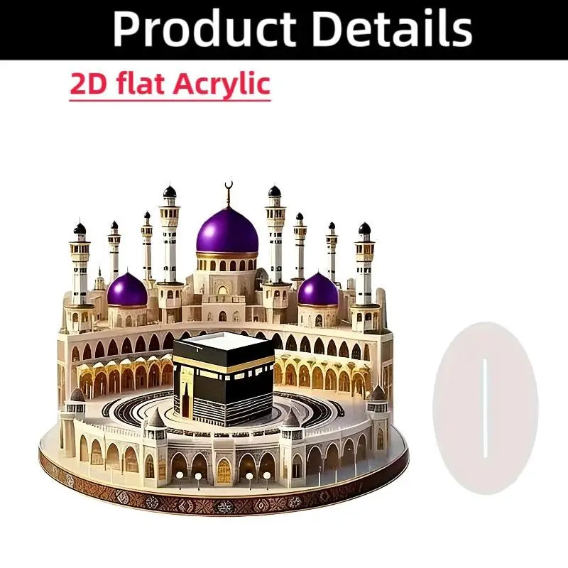 2D Acrylic Arabian Camel & Evil Eye Tree Desk Figurine