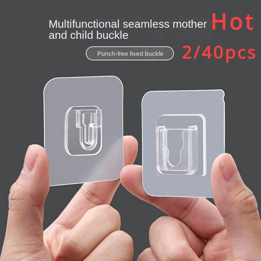 Invisible Adhesive Wall Hooks – Clear Acrylic Organizer Hooks Adhesive Wall Hooks Peaceful Pleasures Health and Wellness