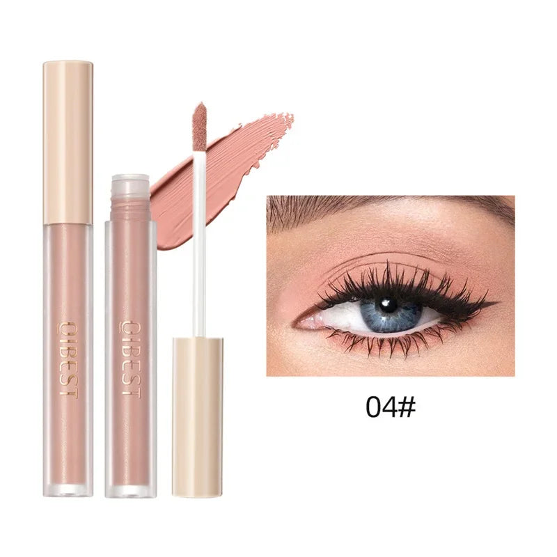 8-Color Matte Nude Liquid Eyeshadow | Waterproof & Long-Lasting