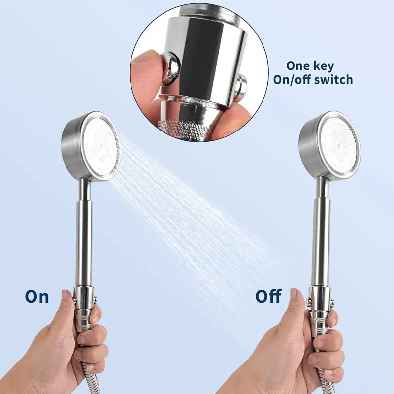 New Shower Head Control Switch,Water Flow Stop Valve,Handheld Showerheads One-Button Pause Water Controller Bathroom Accessories Peaceful Pleasures Health and Wellness