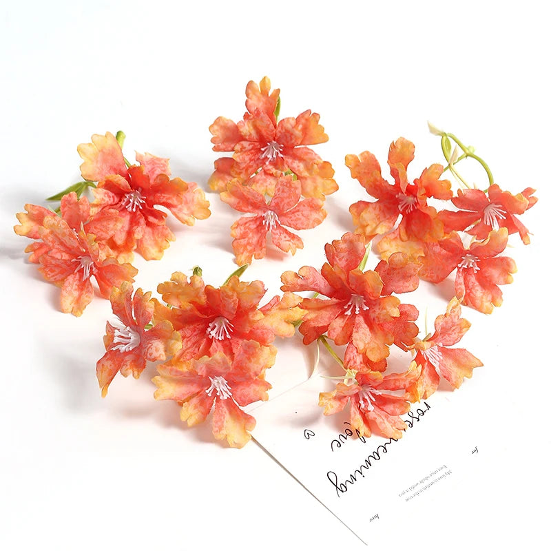 10pcs Silk Artificial Flower Heads – Wedding & Home Decor