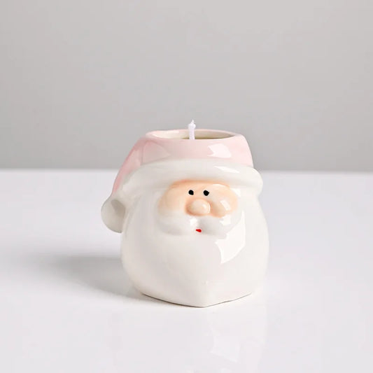 Household Creative American Style Personalized Santa Claus Candle Cup Empty Cup Ceramic Cup Gift Peaceful Pleasures Health and Wellness