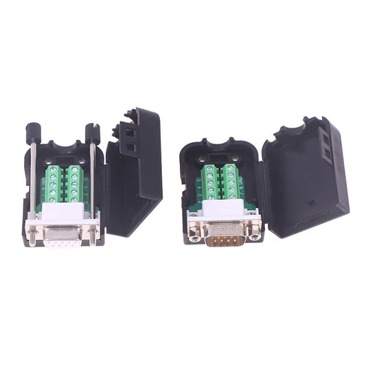 DB9 Serial Adapter RS232/485/422 Connector Male Female 9 Pin Breakout Terminal COM Connector 21-24 AWG Wire Solderless Peaceful Pleasures Health and Wellness