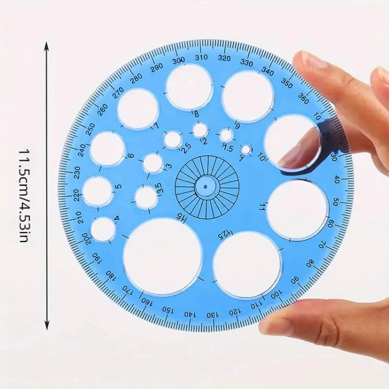 6-Piece Set of 360-Degree Full-Circle Protractors, Geometric Drawing Tool, Large Transparent Circle Protractor, Quick Circle Drawing Tool, Essential Tool for Study and Office Use Peaceful Pleasures Health and Wellness