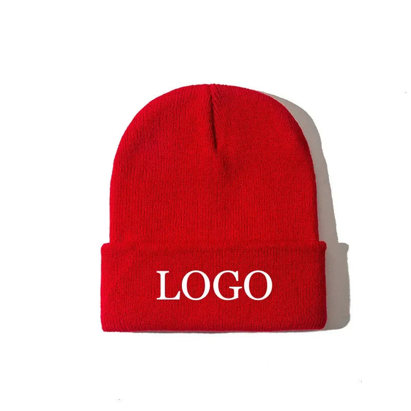 Custom Logo Ribbed Knit Beanie Hat | Unisex Winter Skullcap