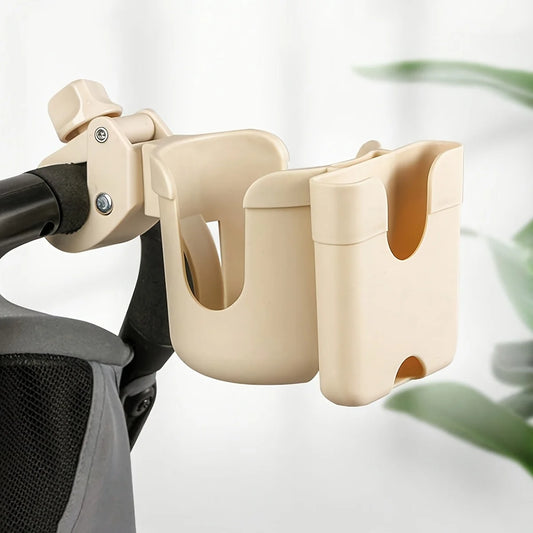 2-in-1 Universal Stand Suitable Stroller Cups Phone Holders Peaceful Pleasures Health and Wellness beige