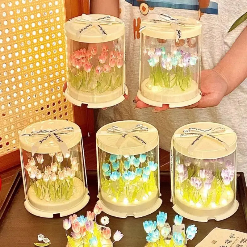 DIY Tulip Night Light Lamp – Handmade Craft Flower Decor Gift DIY Craft Night Light Peaceful Pleasures Health and Wellness