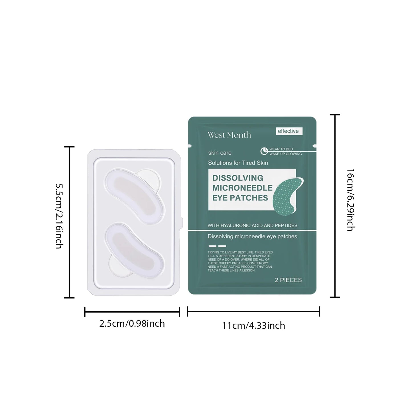Microneedle Eye Patches – Hyaluronic Acid, Dark Circles & Wrinkles Peaceful Pleasures Health and Wellness