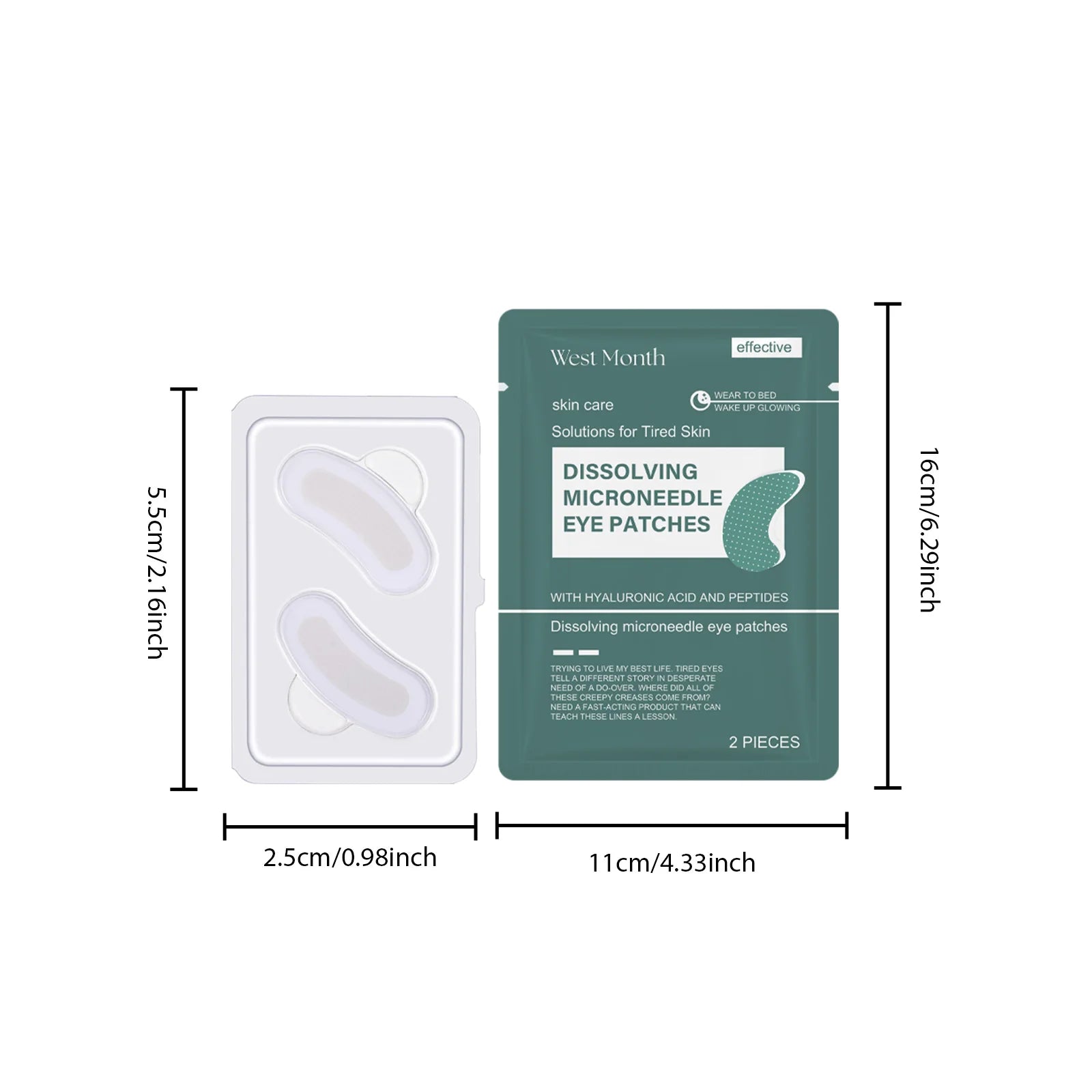 Microneedle Eye Patches – Hyaluronic Acid, Dark Circles & Wrinkles Peaceful Pleasures Health and Wellness
