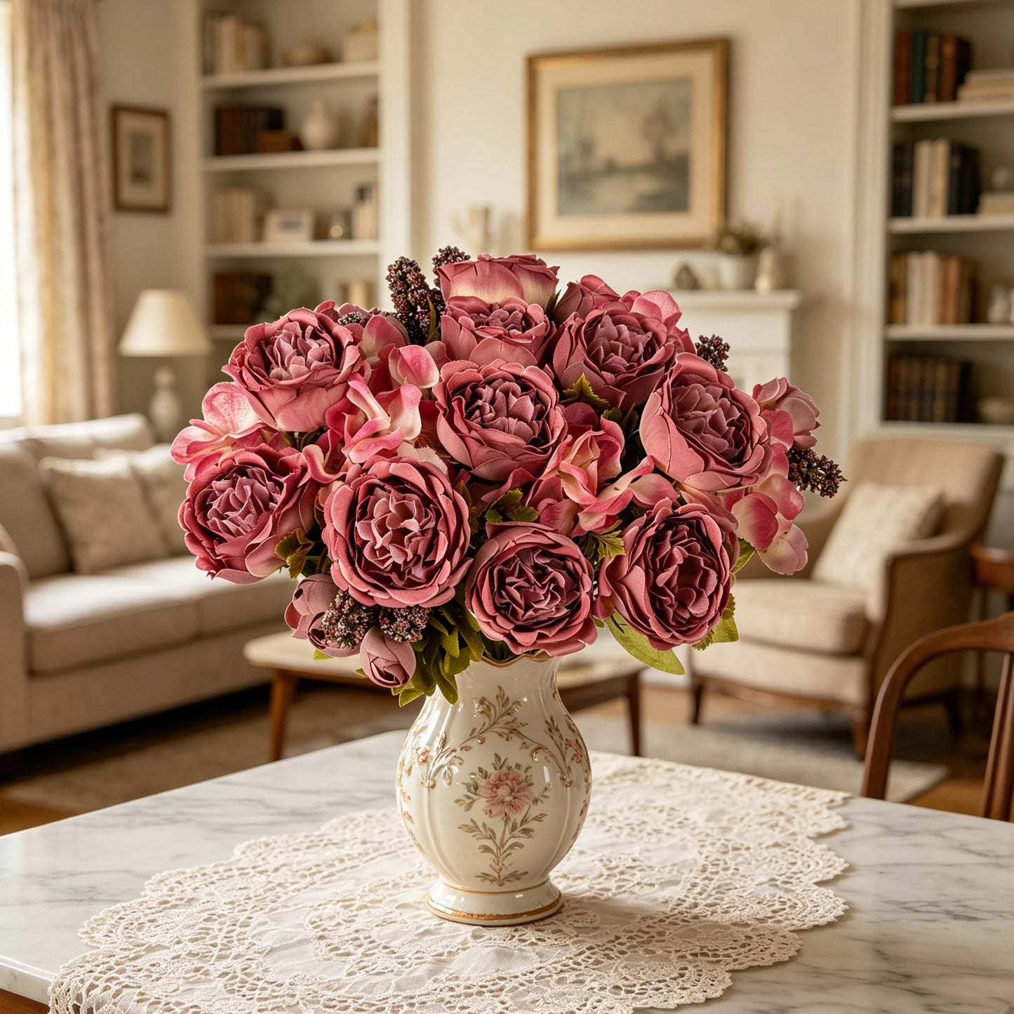 Silk Hydrangea Peony Artificial Flowers | Wedding & Home Decor