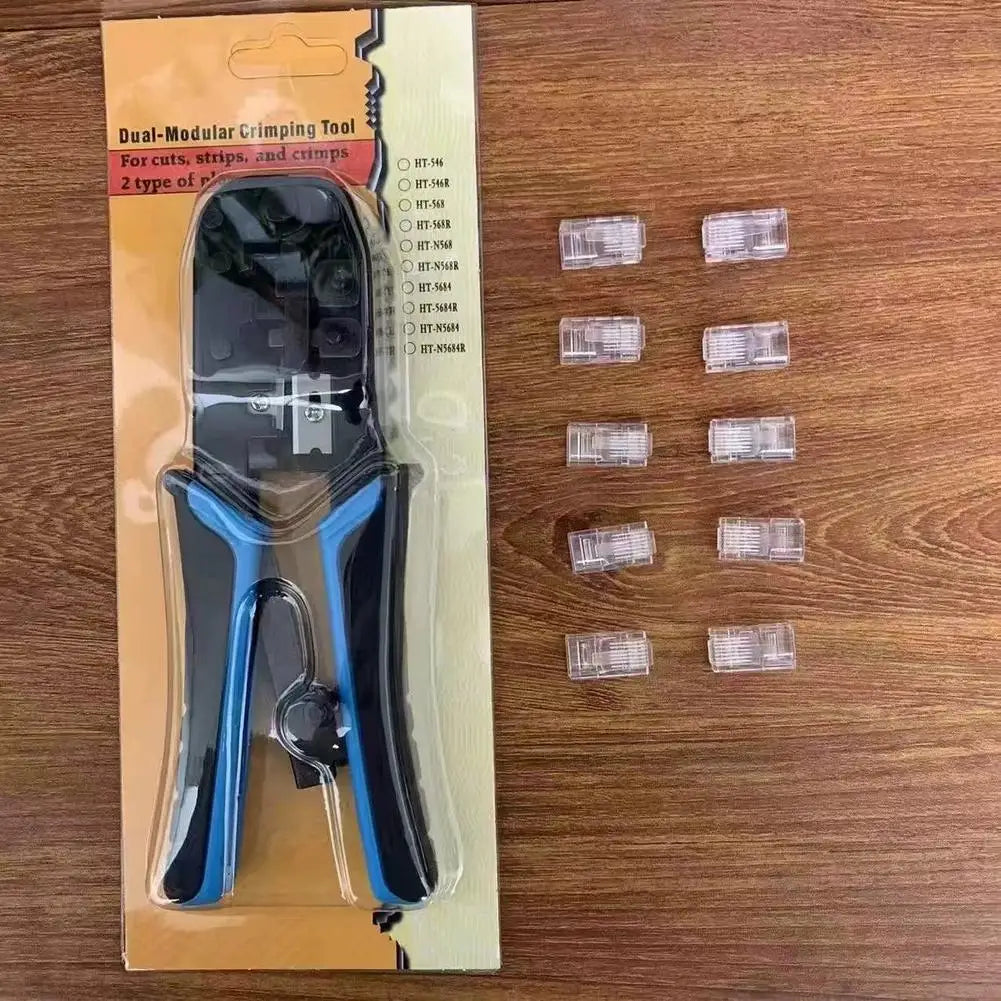 Multifunctional RJ45 Crimping Tool Wire Stripper Cutter Crimper Ethernet Network LAN Cable Cutter Stripper Plier Tool for 8P6P Peaceful Pleasures Health and Wellness