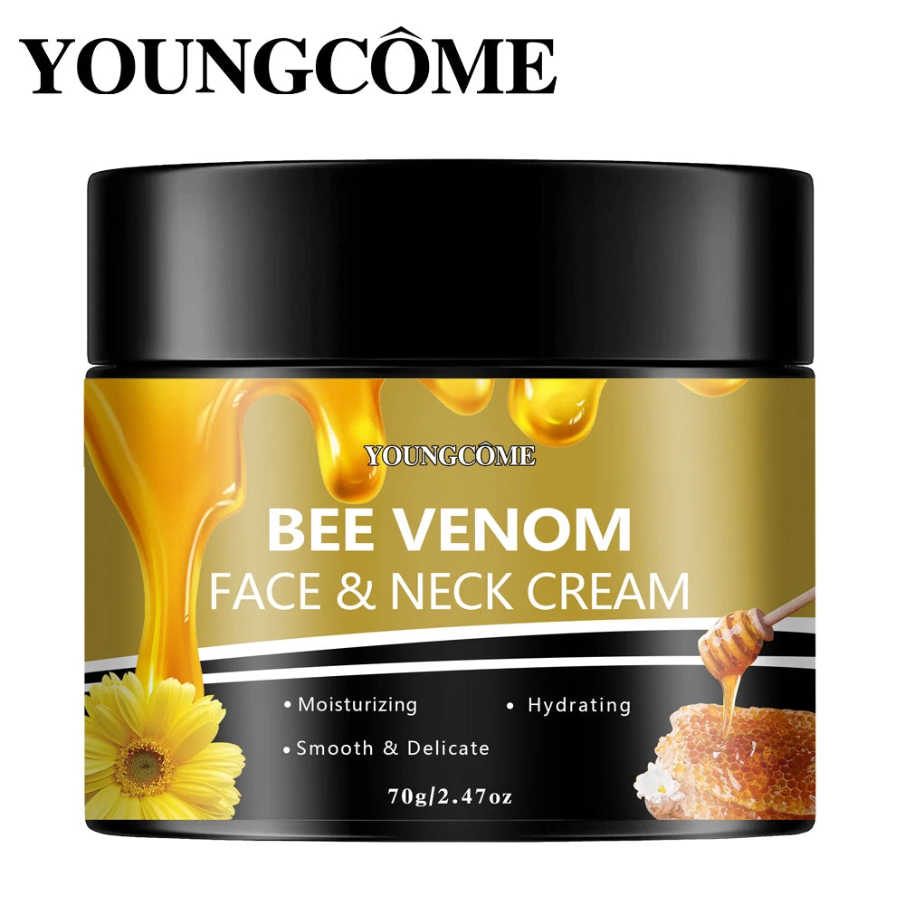 Bee Venom Face & Neck Cream Moisturiser Facial Anti Aging Smooth Skin Repair Fade Fine Line Wrinkle Remover Face Cream Peaceful Pleasures Health and Wellness