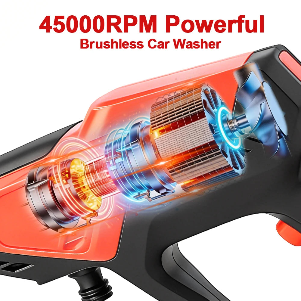 6IN1 High Pressure Electric Water Spray Gun Car Garden Washer Tool Car Wash Gun HomeYard Tool for Makita Battery Pin(NO Battery) Peaceful Pleasures Health and Wellness