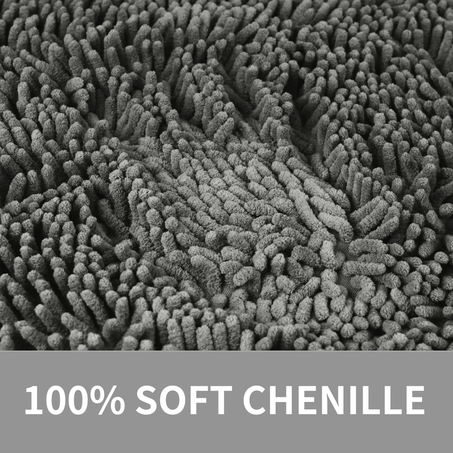 Non Slip Chenille Bath Mat Soft & Anti Mould Bath Mats Water Absorbent Quick Drying Bathroom Carpet U-Shaped Toilet Mat Peaceful Pleasures Health and Wellness