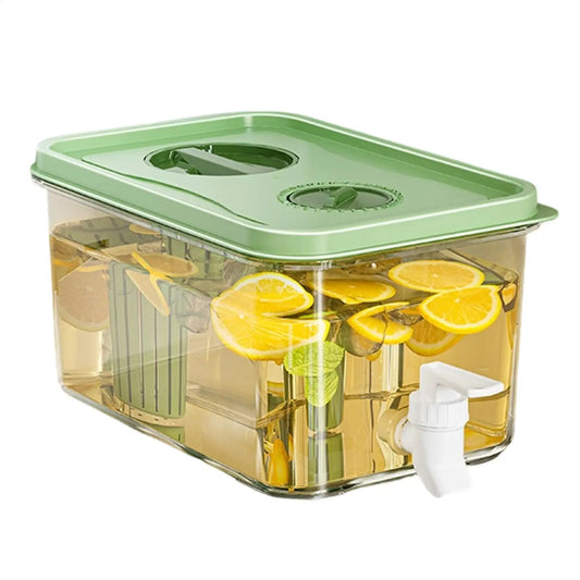 2.8L Fridge Drink Dispenser Container With Spigot Portable Water Juice Beverage Pitcher for Home Kitchen Camping Picnic Party Peaceful Pleasures Health and Wellness 2.8L