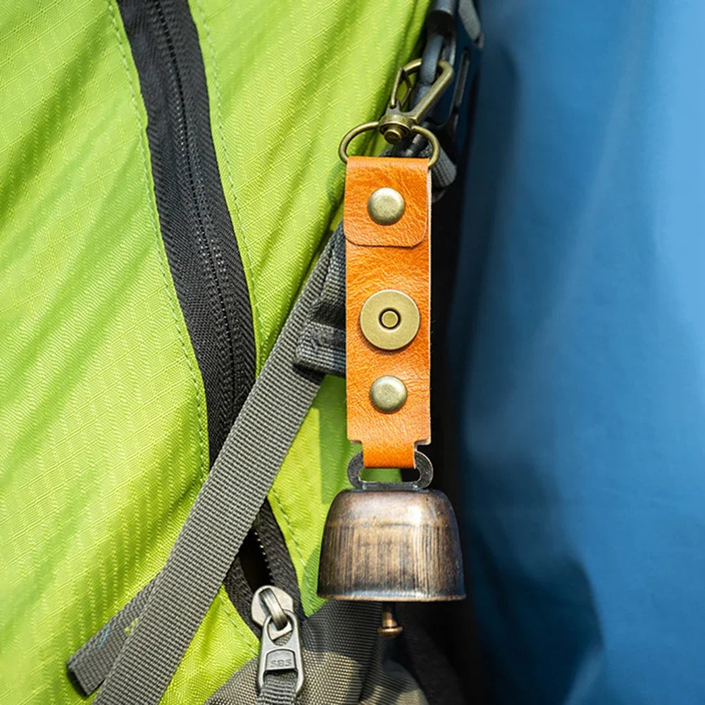 Outdoor Repellent Bear Bell Camping Retro Wind Chime Keychain Accessories Hiking Reminder Pet Pendant Bell for Fishing Peaceful Pleasures Health and Wellness