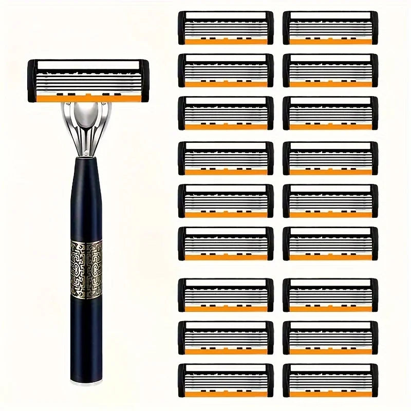 6-Blade Classic Safety Razor – Men's & Women's Manual Shaver