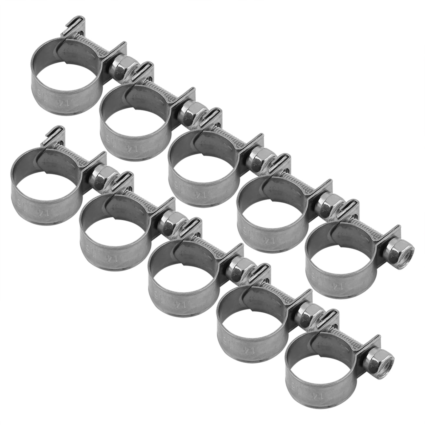 Stainless Steel Mini Fuel Line Pipe Hose Clamp Clip 6mm‑20mm Optional Size Hose Clamp Hose Clips Pipe Clip Hose Fastener Peaceful Pleasures Health and Wellness GS00501-06