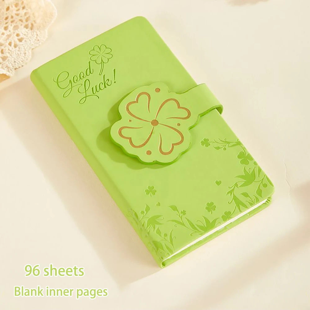 Flower Magnetic Suction Buckle Handle Ledger Blank Inner Pages Small