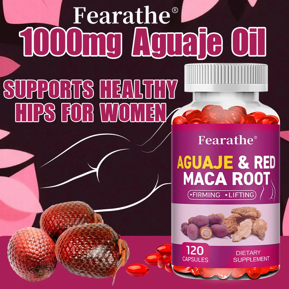 Organic Aguaje with Red Maca Root Extract Supports Full & Firming Buttocks and Immune Health 120 Capsules Peaceful Pleasures Health and Wellness