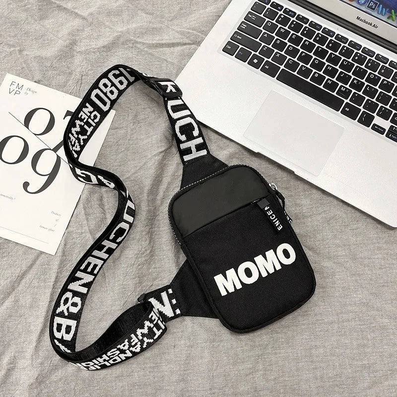 Hip-Hop Graphic Crossbody Chest Bag for Men & Women