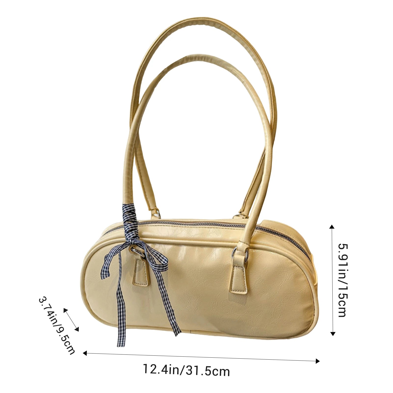 Simple Female Shoulder Bag Korean Version Fashion Bowknot Design Handbag Exquisite Gift for Ladies Birthday Peaceful Pleasures Health and Wellness