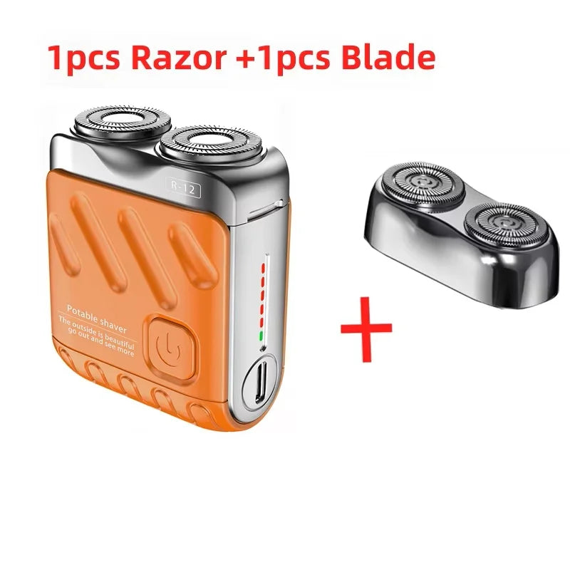 Mini Dual Head Rotary Electric Shaver | Type-C Waterproof Travel