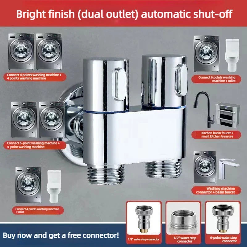 DN15/DN20 Brass Angle Stop Valve – Quick-Release Wall Mounted