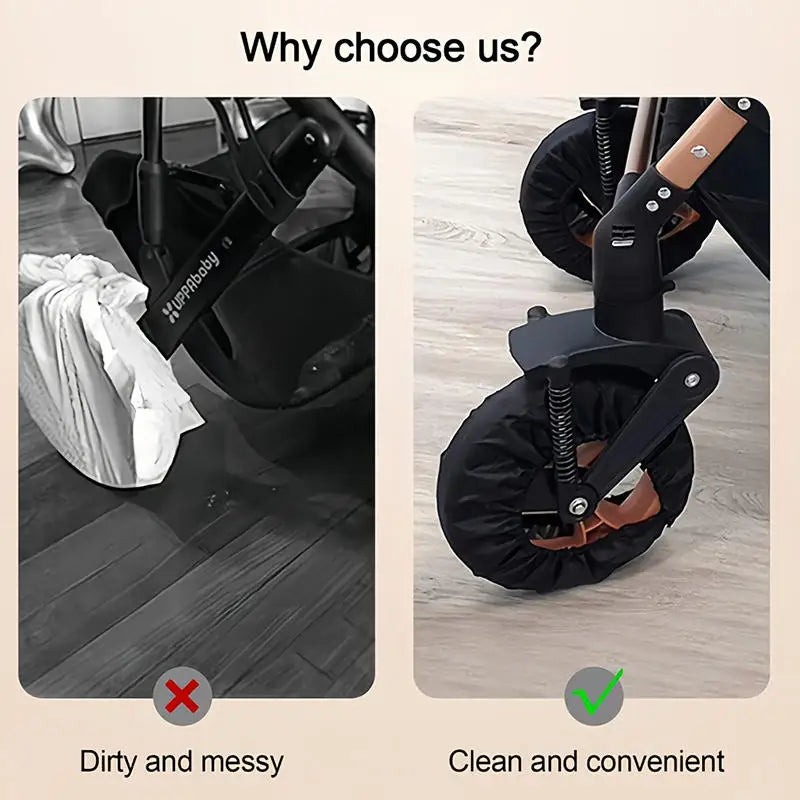 4PCS Stroller Wheel Covers Dustproof Durable Baby Umbrella Wheel Protector Set Easy Disassemble Practical Accessories Peaceful Pleasures Health and Wellness