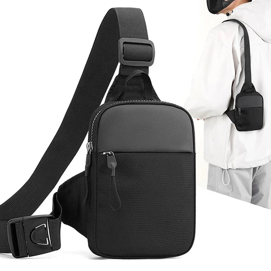 Men's Canvas Mini Chest Bag – Crossbody Sling Shoulder Bag Canvas Crossbody Bag Oasis Select