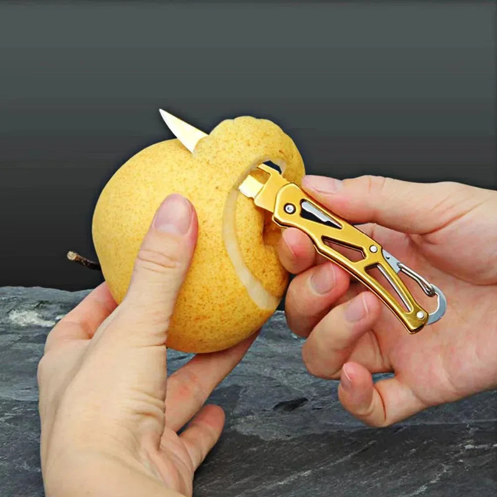 1/3/6pcs Stainless Steel Keychain Folding Knife Outdoor Carrying Knife Mirror Sharp Pocket Knife Folding Kitchen Fruit Knife Peaceful Pleasures Health and Wellness
