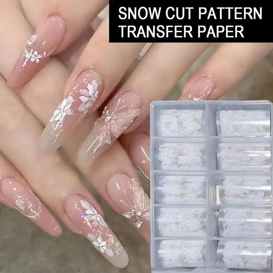 Plaid & Flower Nail Foil Transfer Stickers 10-Roll Set DIY Nail Art Nail Stickers & Decals Peaceful Pleasures Health and Wellness