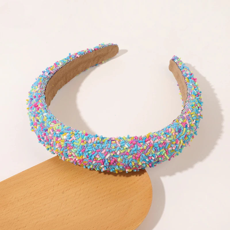 Sponge Padded Hairband Wide Headband Candy Headbands Adult Hair