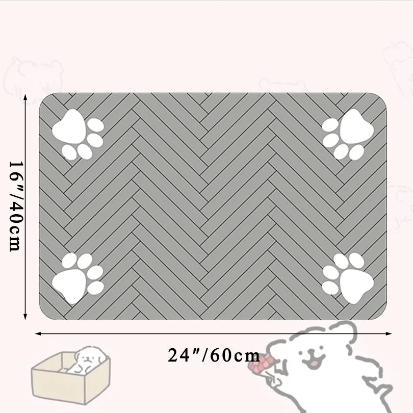 Pet Feeding Mat – Absorbent, Non-Slip & Waterproof for Dogs & Cats
