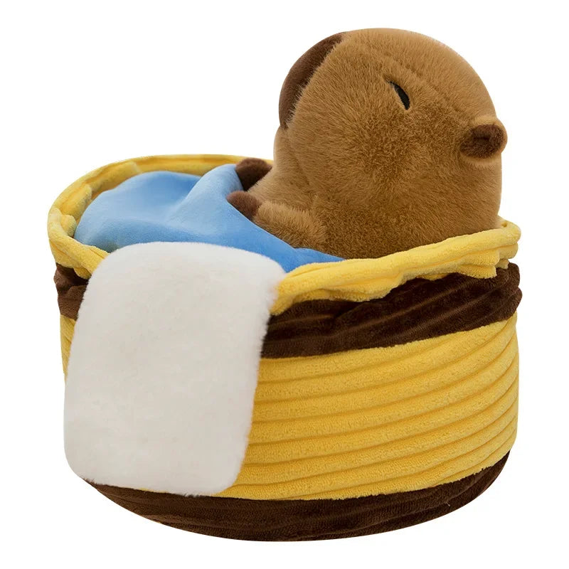 Capybara & Puffer Fish Plush Doll Set – Soft Stuffed Animal Gift