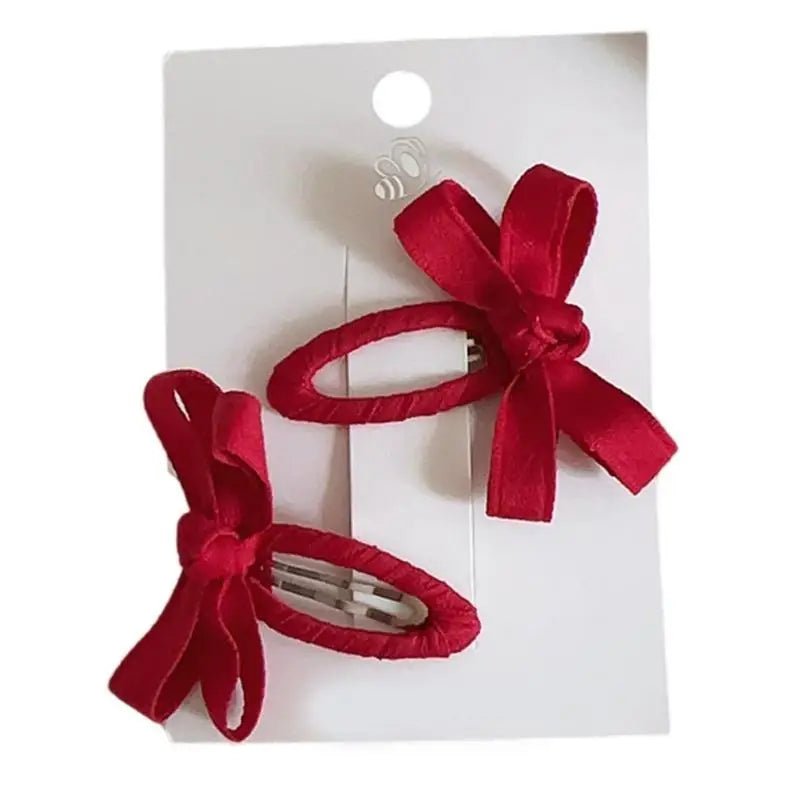 Girls Bowknot Hair Clips – Cute Toddler Hairpins (1 Pair)