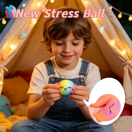 Rainbow Bread Squeeze Ball – Cute Fidget Toy for Kids & Adults Fidget Squeeze Toy Peaceful Pleasures Health and Wellness