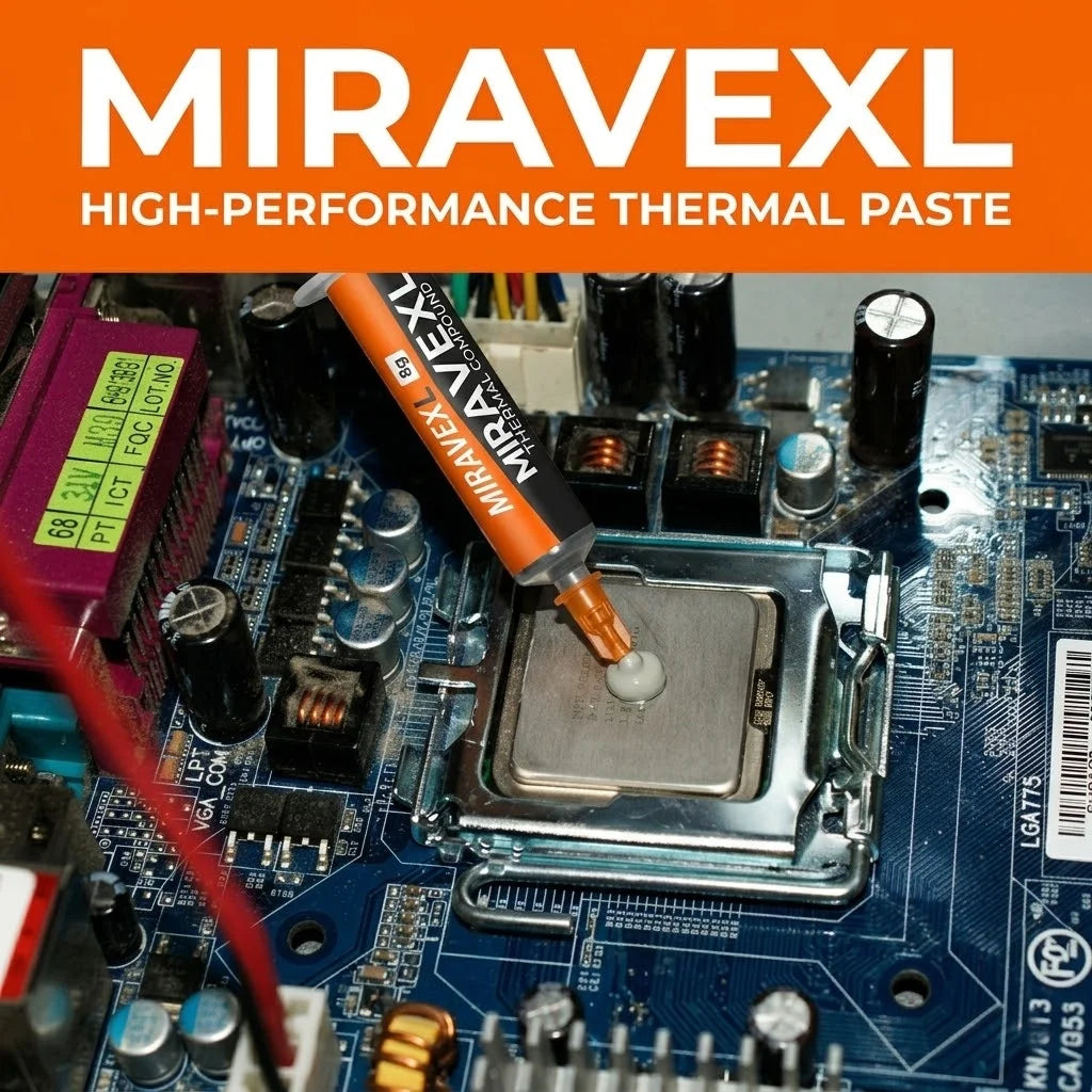 MIRAVEXL 8g Thermal Paste High Performance Cooling Grease Compound for CPU GPU PC PS4 Xbox Non-Conductive Heatsink Plaster Peaceful Pleasures Health and Wellness