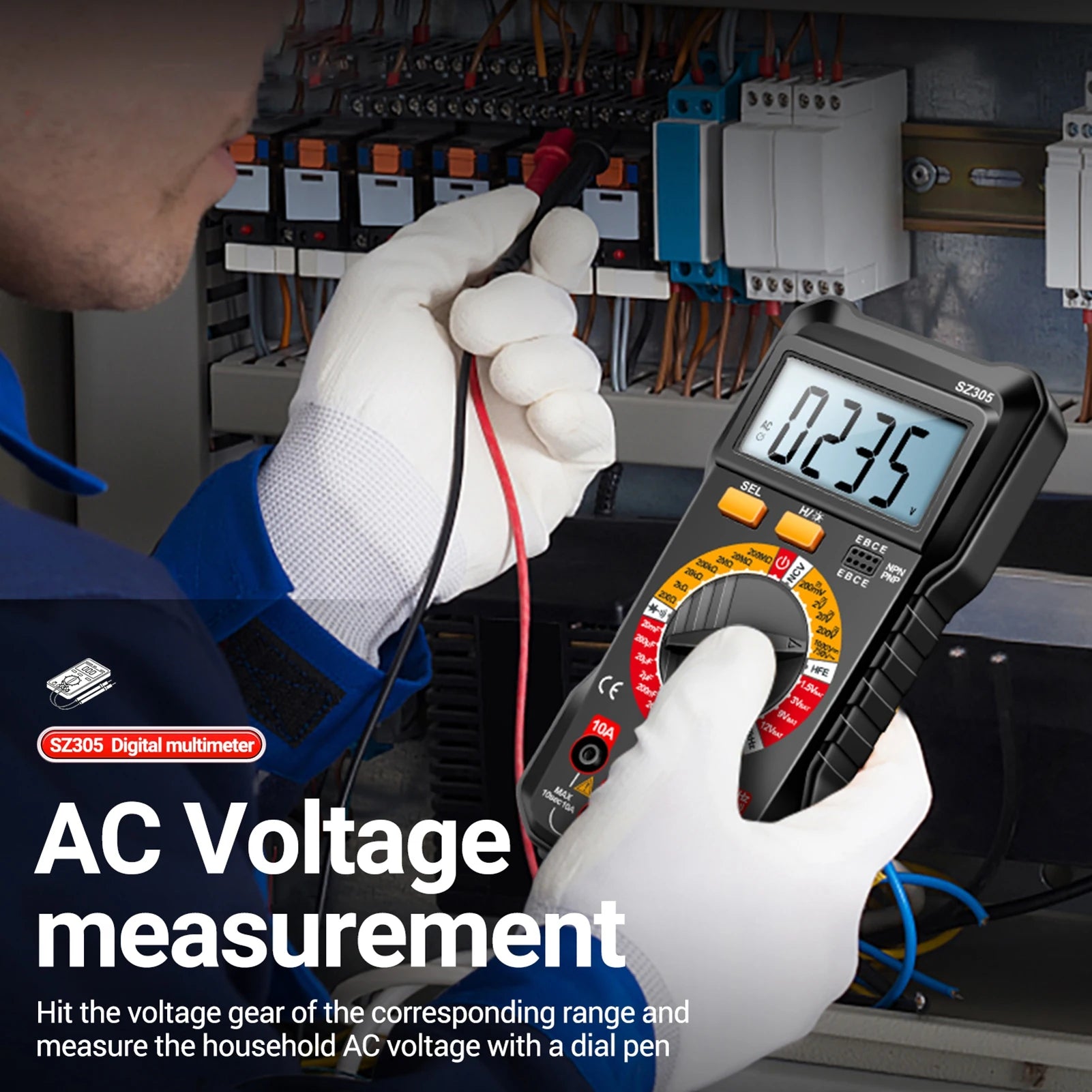 ANENG SZ305 Multimeter Capacitor Testers Professional 1999 Counts Smart Voltmeter Ohm Meter Fast Accurately Measures Voltage Peaceful Pleasures Health and Wellness