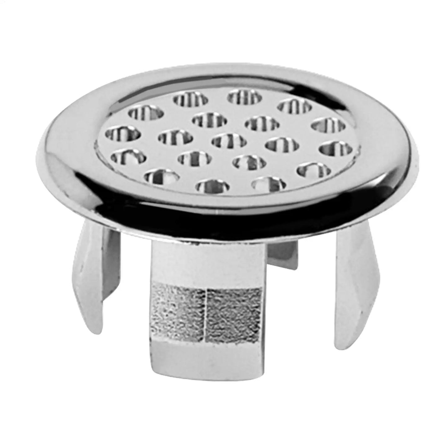 Round Sink Overflow Drain Cover – Chrome Plastic Ring Replacement