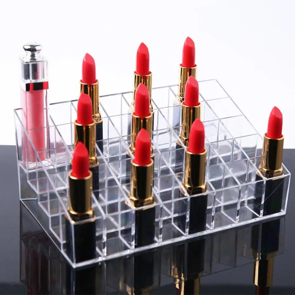 36/40 Grid Clear Acrylic Makeup & Jewelry Organizer Stand