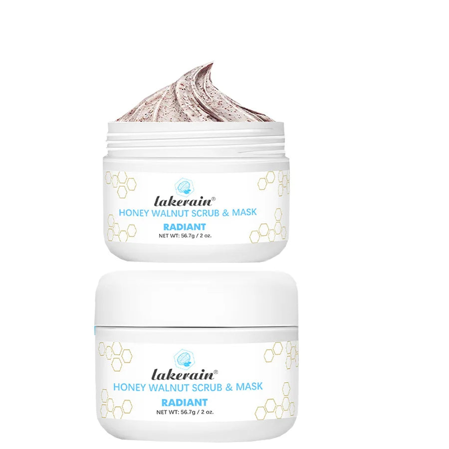 Facial Scrub & Face Exfoliator - Spa Quality Exfoliating Mask with Manuka Honey Plus Walnut for Blackheads, Buildup, Wrinkles Peaceful Pleasures Health and Wellness 1 piece
