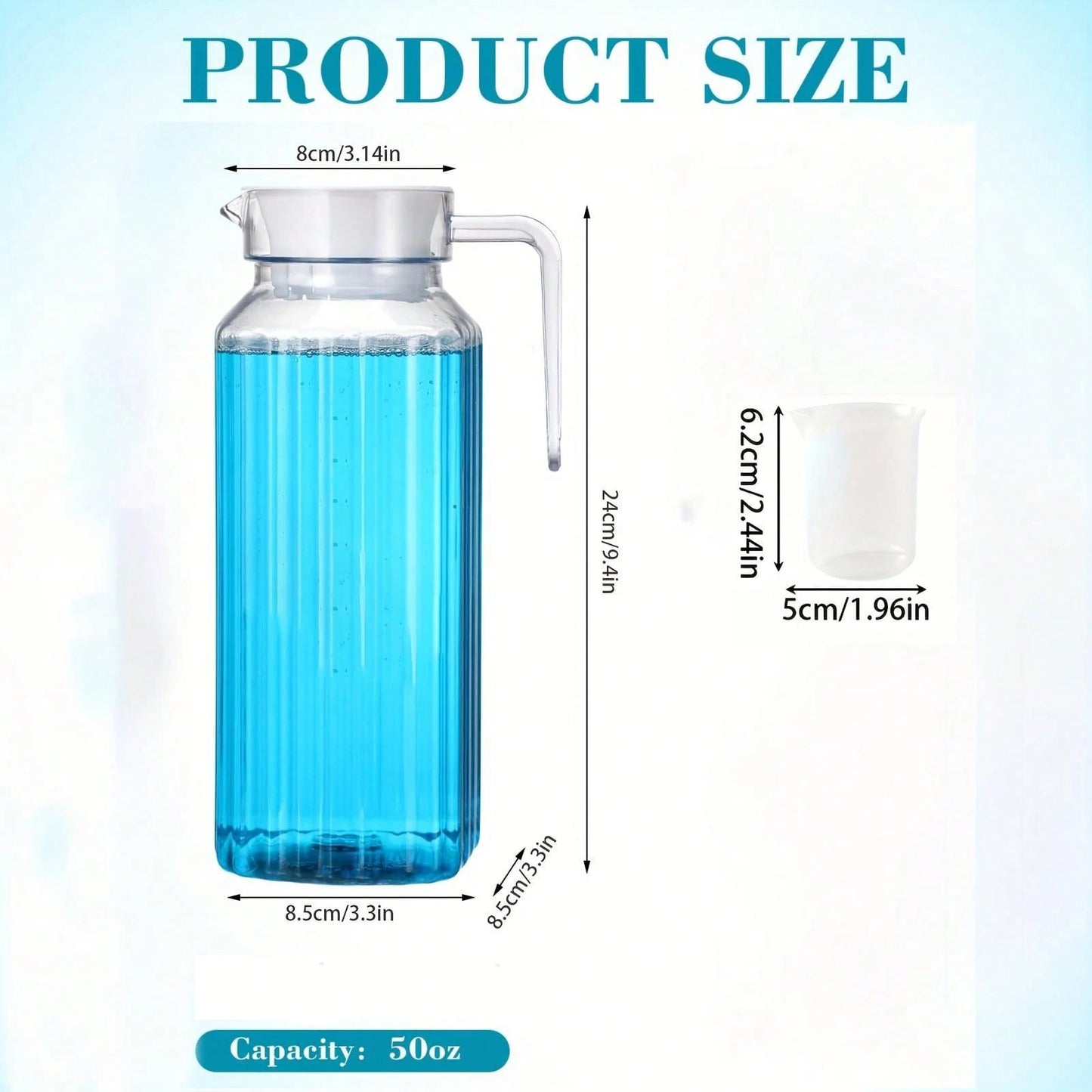 Laundry Detergent & Fabric Softener Dispenser with Labels & Measuring Cups (1 or 2 Pack)