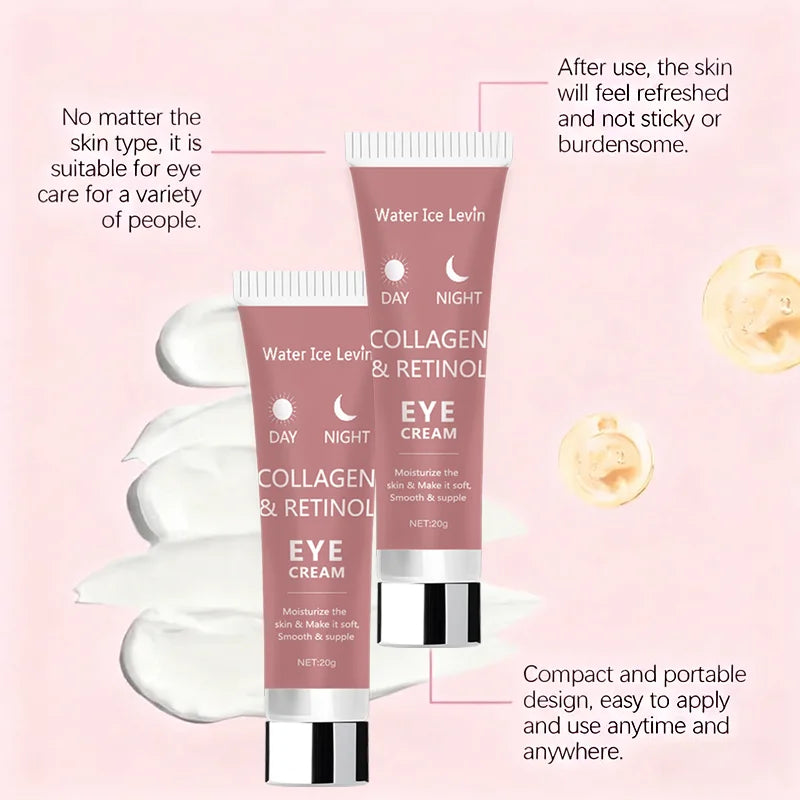 Collagen Retinol Eye Cream | Day & Night Formula | Firms & Hydrates 20g Peaceful Pleasures Health and Wellness